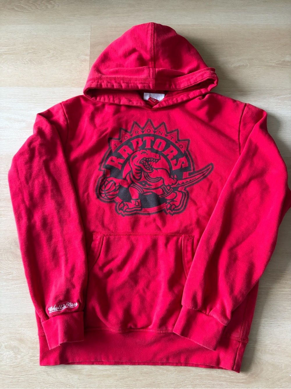 Mitchell & Ness NBA Toronto Raptors basketball Retro Dino Red Hoodie